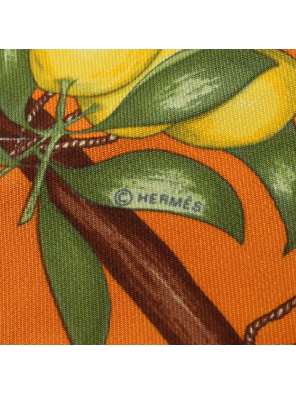 Hermes Scarf Petit Carre 45 Oranges Et Citrons Orange Silk - Picture 2 of 6